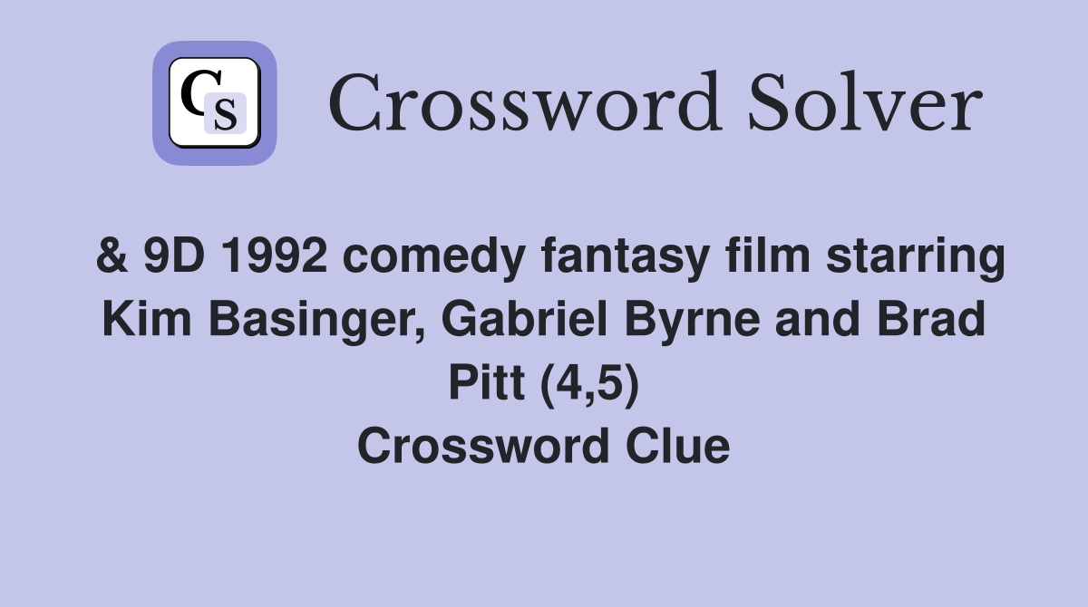 & 9D 1992 comedy fantasy film starring Kim Basinger, Gabriel Byrne and